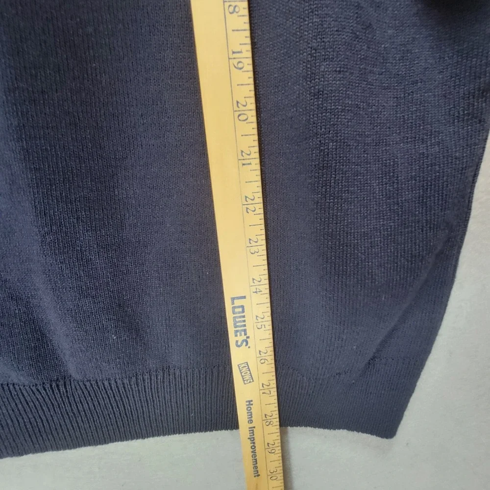 Vtg‎ Marcello 3D Knit Textured Sweater Mens L Geometric Navy Blue Grandpa Italy